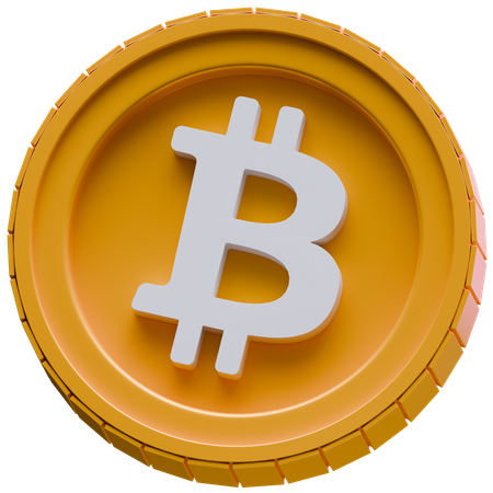 Red bitcoin  3D Icon