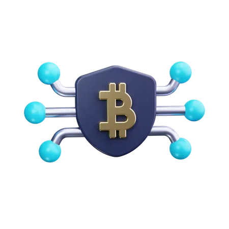 Red bitcoin  3D Icon