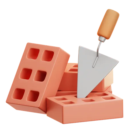 Red Brick  3D Icon