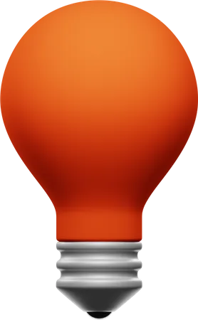Red Bulb  3D Illustration