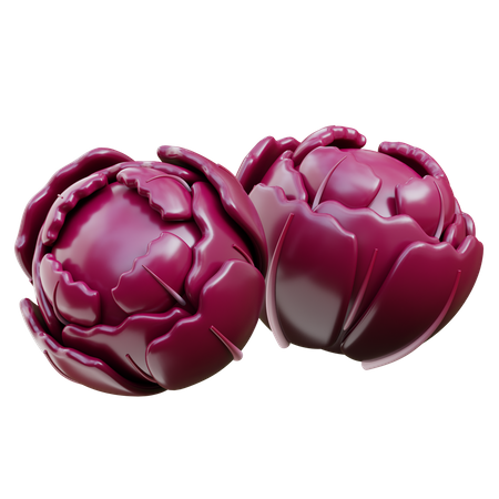 Red Cabbage  3D Icon