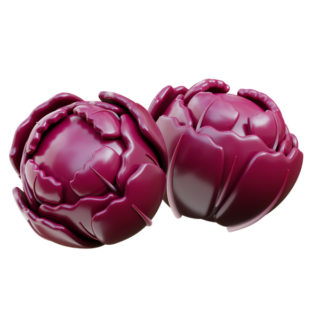 Red Cabbage  3D Icon