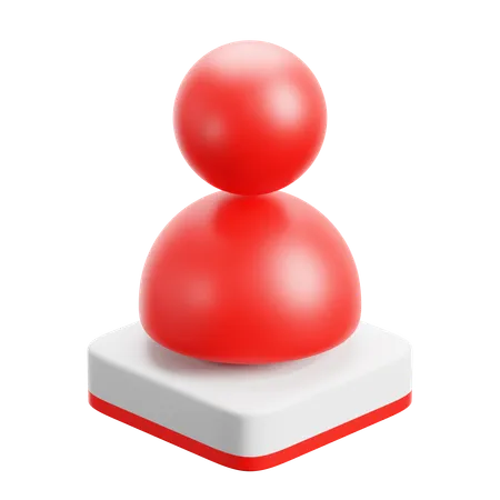 Red Candidate  3D Icon
