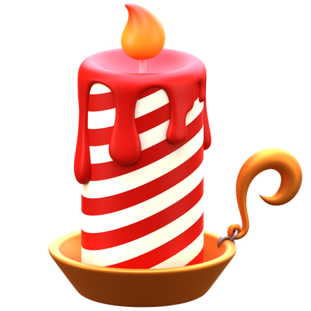 Red candle  3D Icon