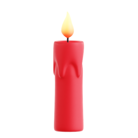 Red Candle  3D Icon