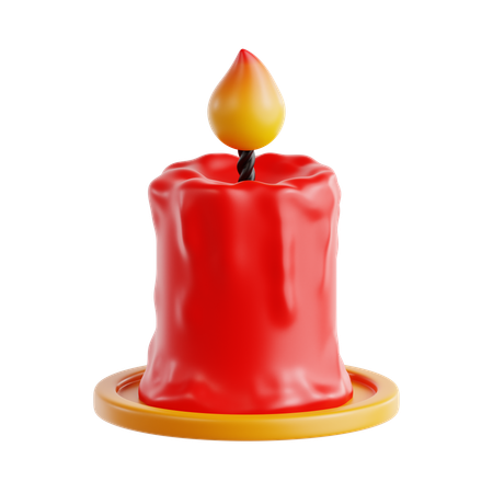 Red Candle  3D Icon