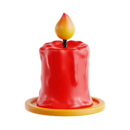 Red Candle  3D Icon