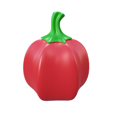 Red Capsicum  3D Icon