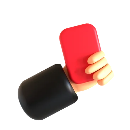 3 D Red Card Icon For Sport Design 3D Icon
