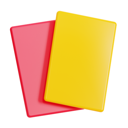 RED CARD & YELLOW CARD  3D Icon