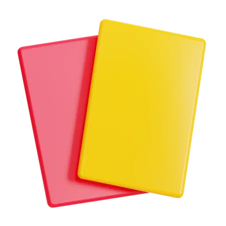 RED CARD & YELLOW CARD  3D Icon