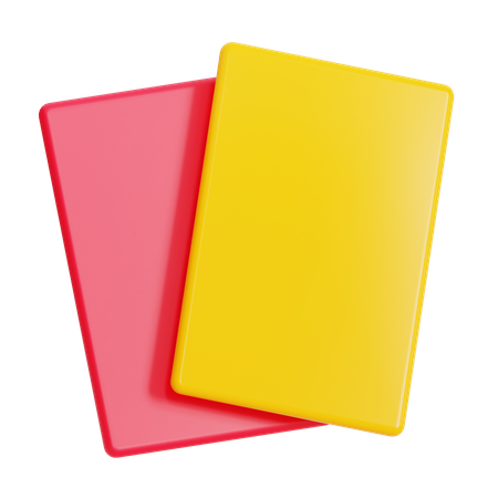 RED CARD & YELLOW CARD  3D Icon