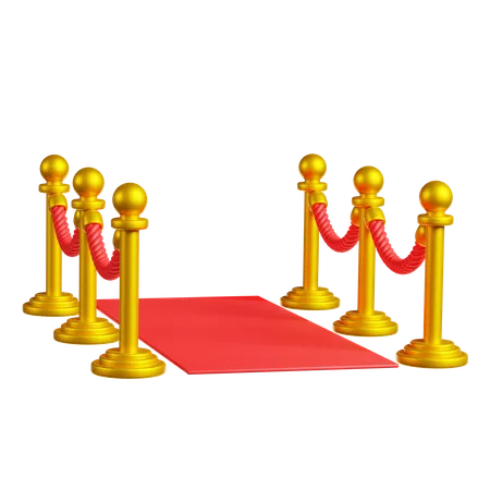 Red Carpet Event 3 D Render Icon 3D Icon