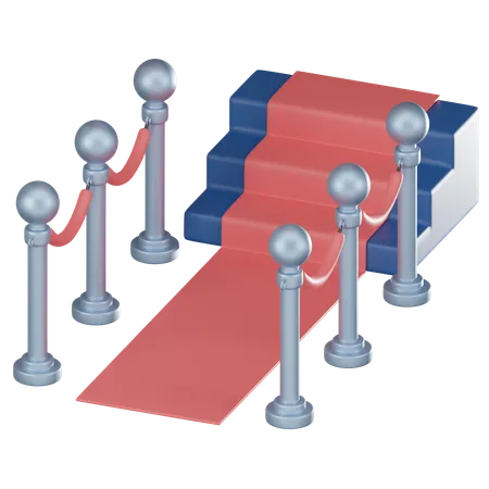 Red Carpet Iconic Symbol Of Luxury And Celebration Perfect For Adding A Touch Of Glamour To Your Designs 3 D Render Illustration 3D Icon