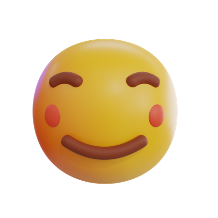 Red Cheeks Emoji  3D Icon