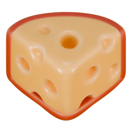 Red Cheese  3D Icon