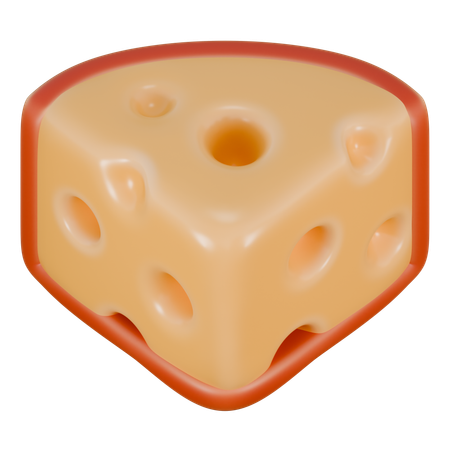 Red Cheese  3D Icon