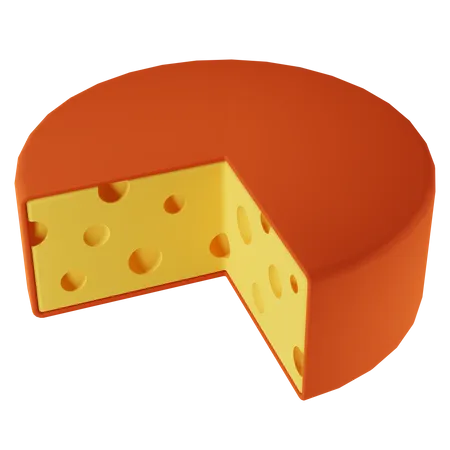 Red Cheese  3D Icon