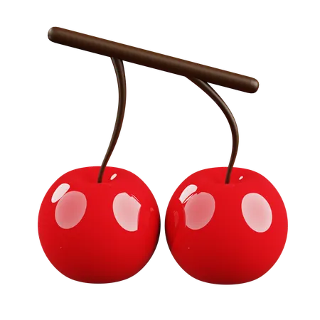 Red Cherry  3D Icon