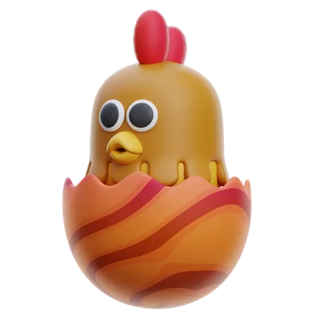 Red Chicken  3D Icon