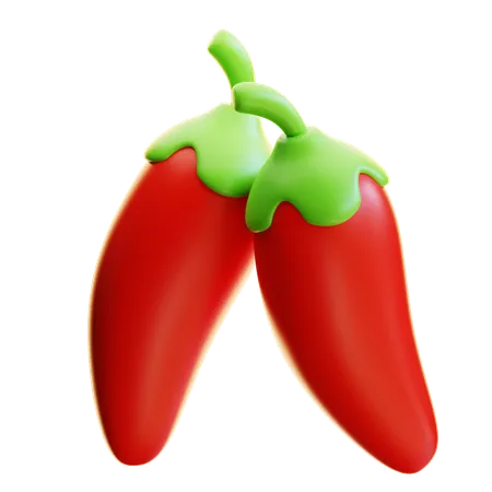 RED CHILI  3D Icon