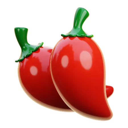 Red Chili  3D Icon