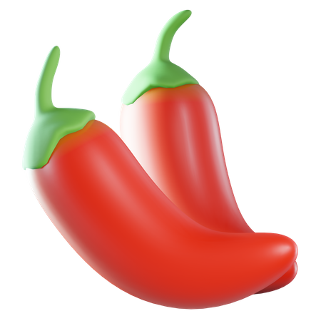 Red Chili  3D Icon