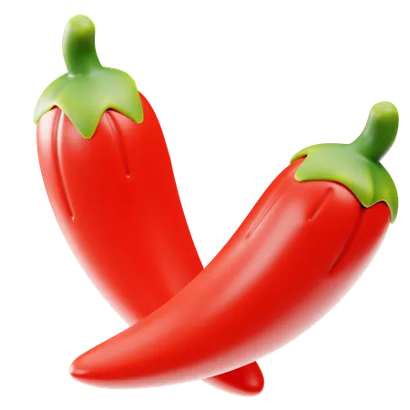 Red Chili  3D Icon