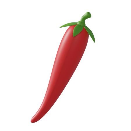 Red Chili Pepper 3D Icon