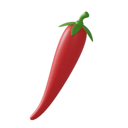 Red Chili Pepper  3D Icon
