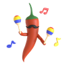 3d red chili emoji