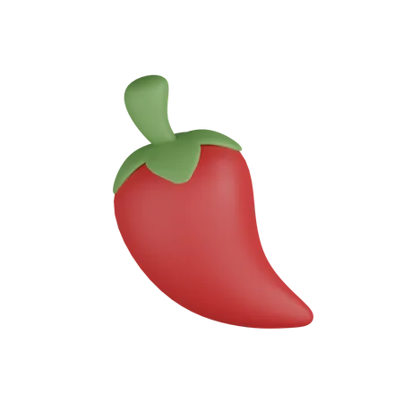 Red Chilly  3D Icon