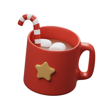 Red Coffee Mug  3D Icon