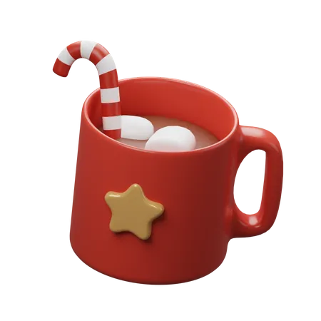 Red Coffee Mug  3D Icon