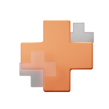 Red Cross Sign  3D Icon