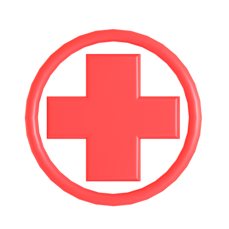 Red Cross Symbol  3D Icon