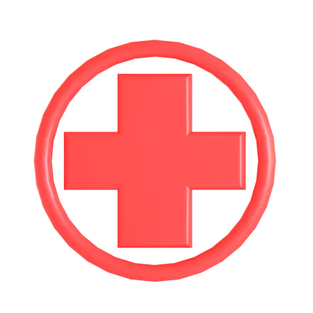 Red Cross Symbol  3D Icon