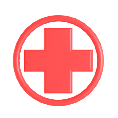 Red Cross Symbol  3D Icon