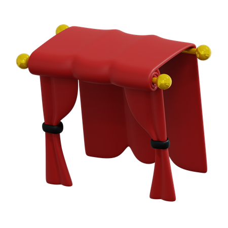 Red Curtain  3D Icon