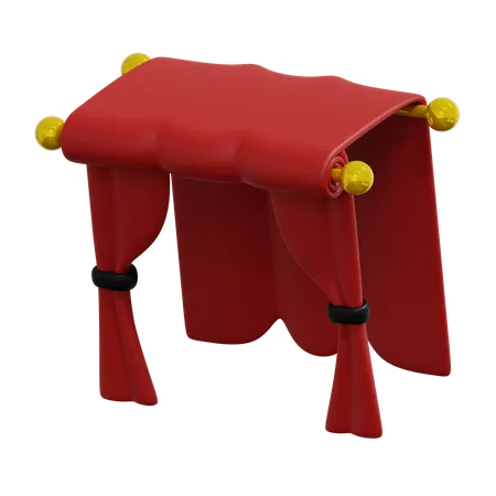 Red Curtain  3D Icon