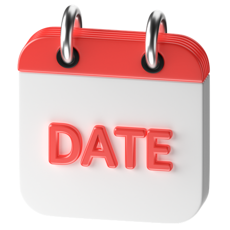 Red Date  3D Icon