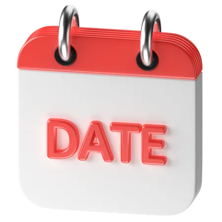 Red Date  3D Icon