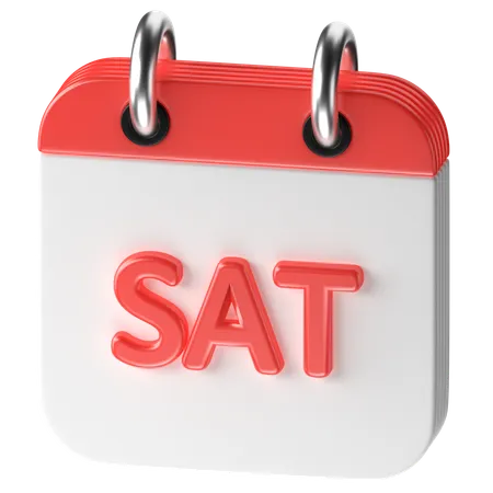 Red Date Saturday  3D Icon