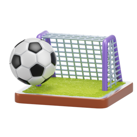 Red de futbol  3D Icon