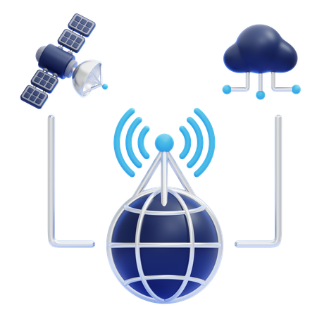 Red de Internet  3D Icon