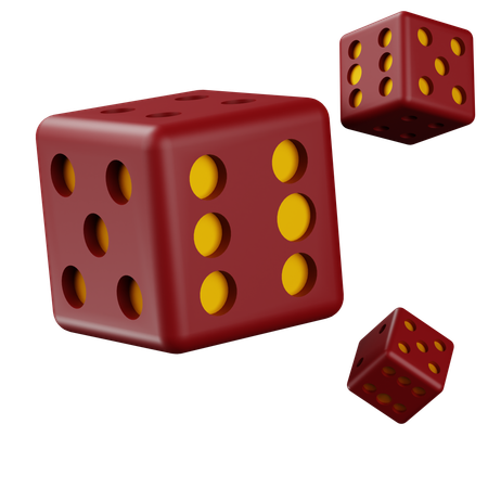 Red Dice  3D Icon