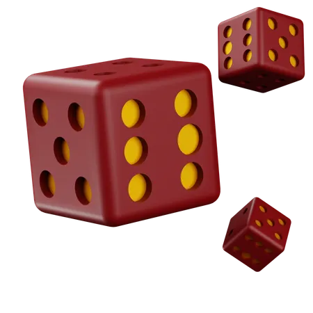 Red Dice  3D Icon