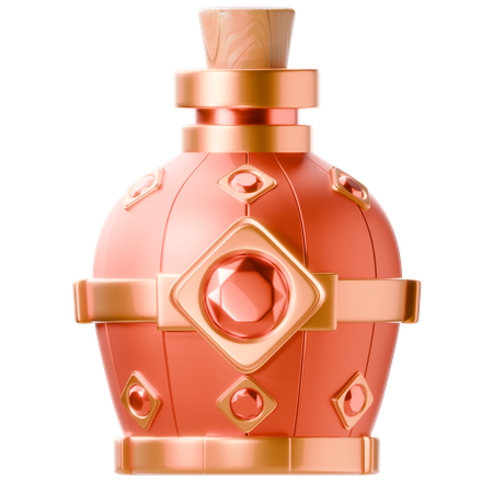 Red Elixir Bottle  3D Icon