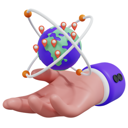 Red empresarial global  3D Icon