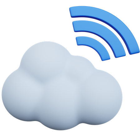 Red en la nube  3D Icon